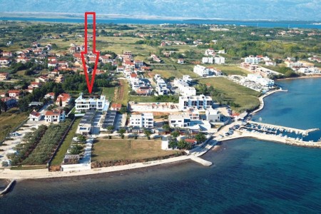 Privlaka, Mletak - trosoban stan s pogledom na more, 107,13 m2, novogradnja