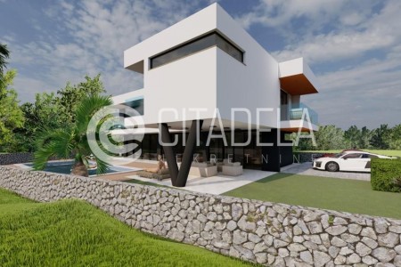 Novigrad - vila s bazenom drugi red do mora, novogradnja, 279 m2