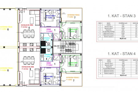 Sevid - novi dvosobni apartman, 1. kat, zajednički bazen, 72 m2