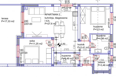 Sv. Filip i Jakov - dvosoban apartman s pogledom na more, novogradnja