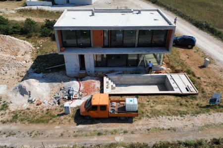 Vrsi- kuća za odmor s bazenom u izgradnji, 200 m2