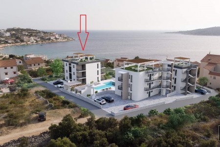 Sevid, Marina - novi dvosobni apartman s vrtom i zajedničkim bazenom, 72 m2