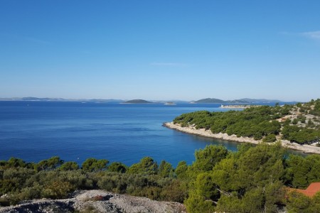 Murter - Slanica, građevinsko zemljište s pogledom na Kornate, 1500 m2