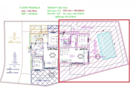 Vodice - novogradnja, kuća za odmor s bazenom, 121 m2