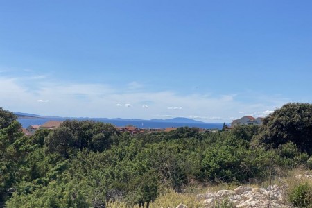 Pag, Mandre - građevinsko zemljište s pogledom na more, 834 m2