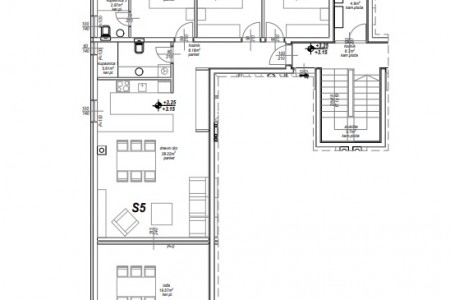 Privlaka, Mletak - trosoban stan s pogledom na more, 105,60 m2, novogradnja