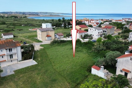 Povljana, Centar - građevinsko zemlji&scaron;te s pogledom na more, 1296 m2
