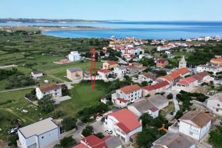 Povljana, Centar - građevinsko zemlji&scaron;te s pogledom na more, 1296 m2