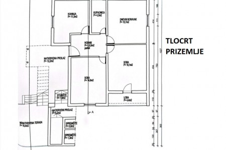 Posedarje - samostojeća kuća s dva stana 155 m2 i garažom 21 m2